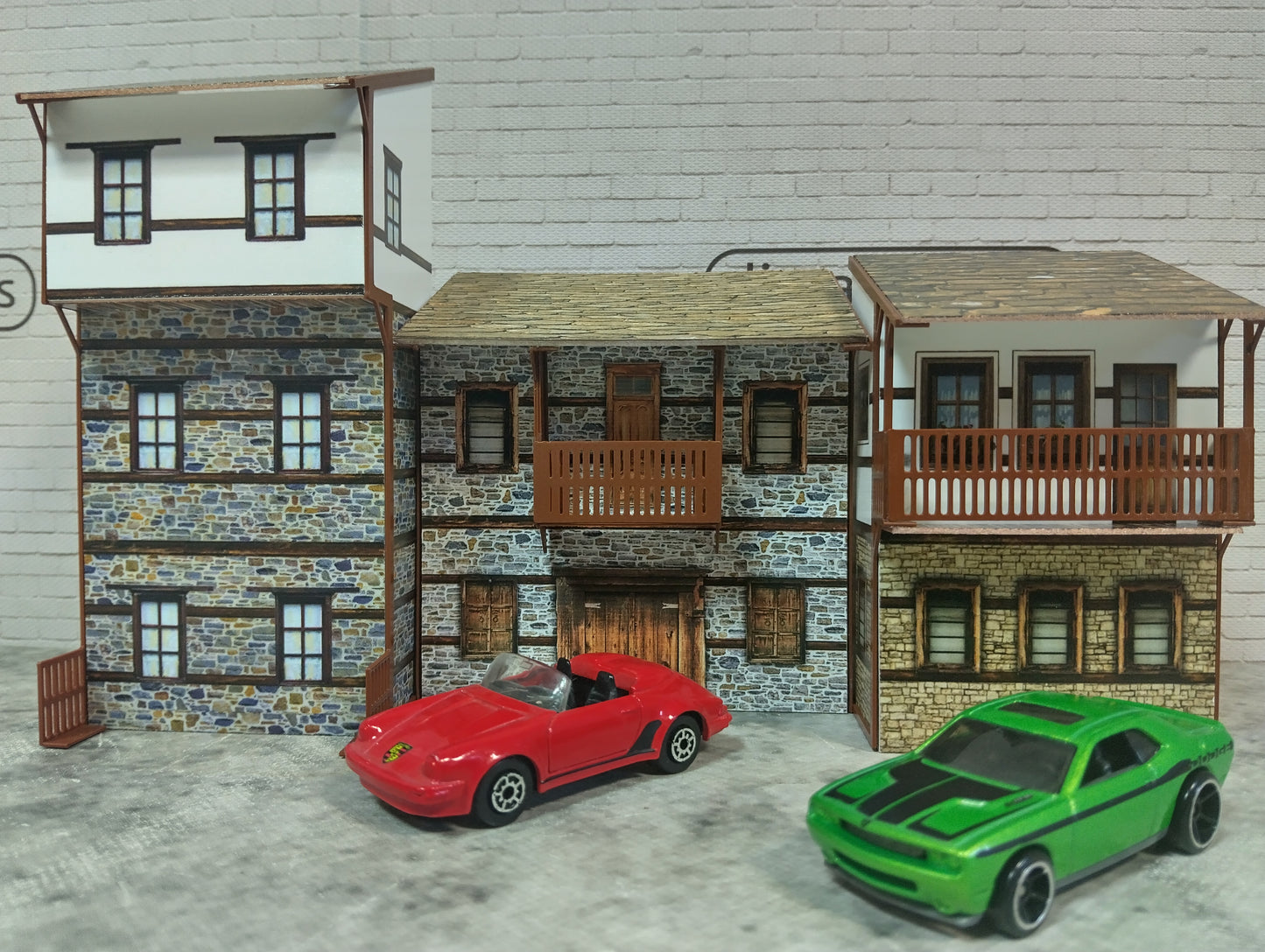 Diorama model kits 1/60-64 scale Country houses