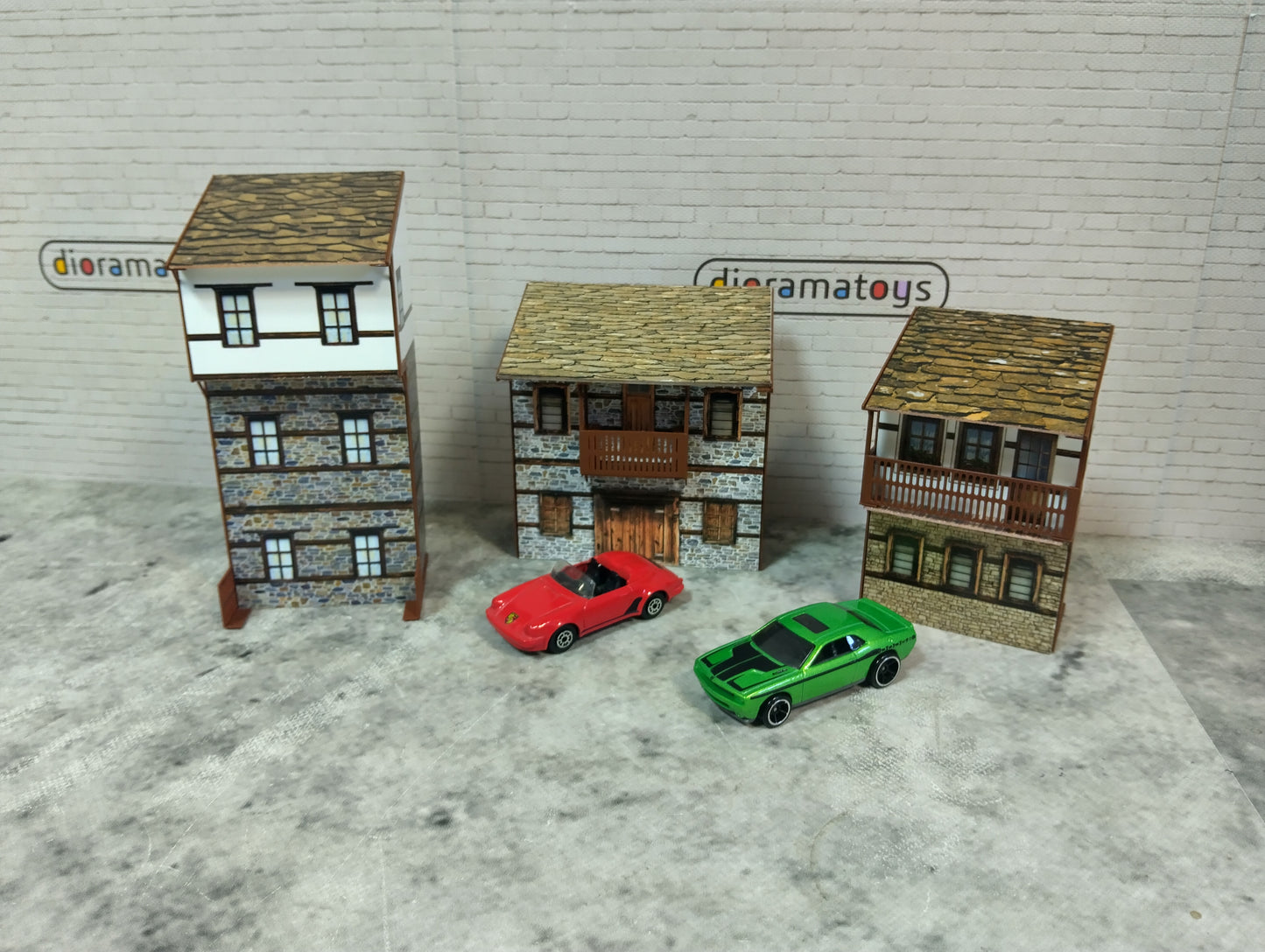 Diorama model kits 1/60-64 scale Country houses