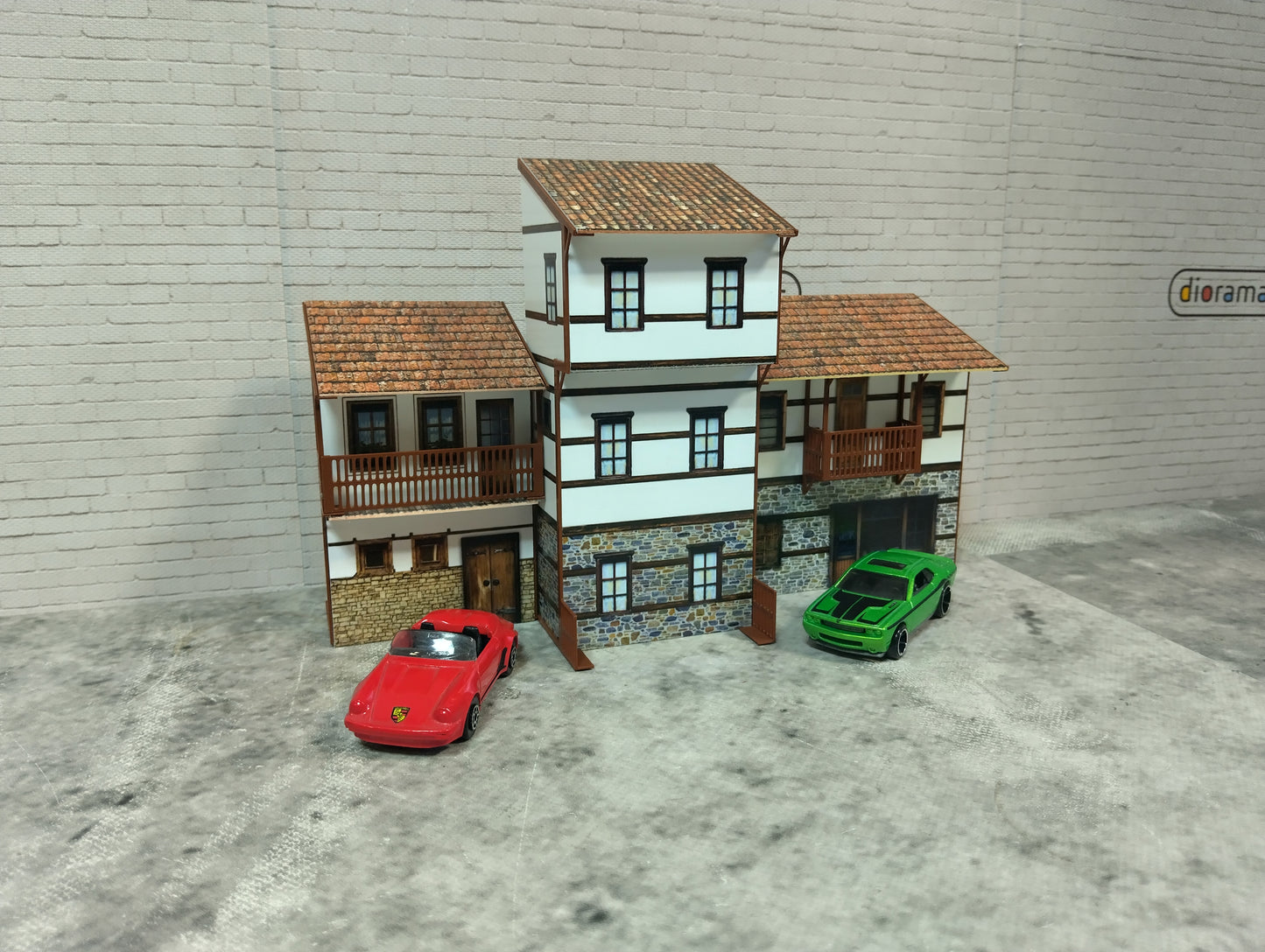 Diorama model kits 1/60-64 scale Country houses