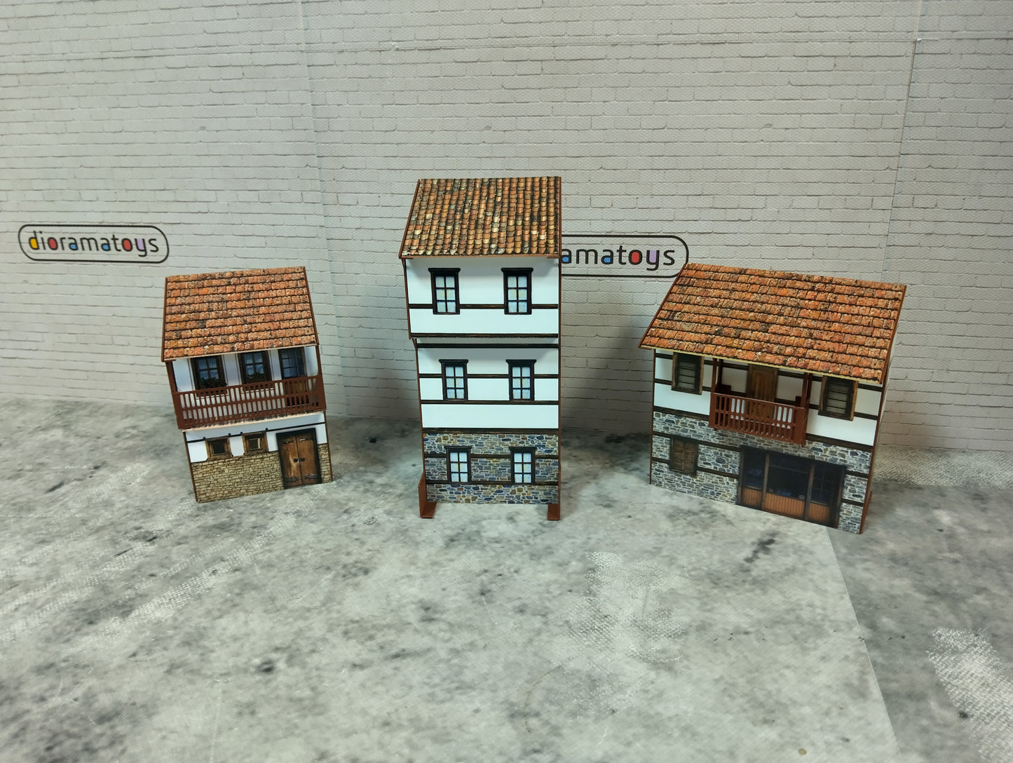 Diorama model kits 1/60-64 scale Country houses