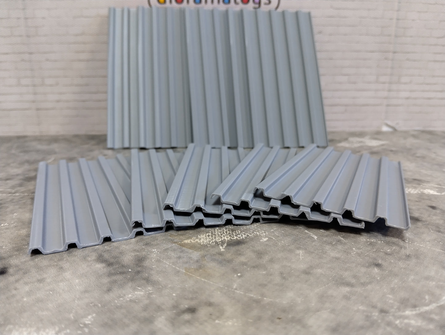 Corrugated roofing sheets 1/18 scale Diorama building parts Metal roof panels