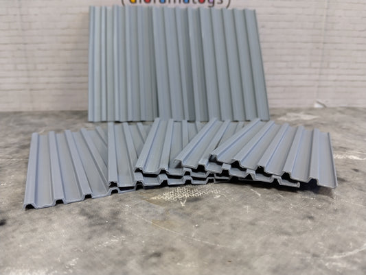 Corrugated roofing sheets 1/18 scale Diorama building parts Metal roof panels
