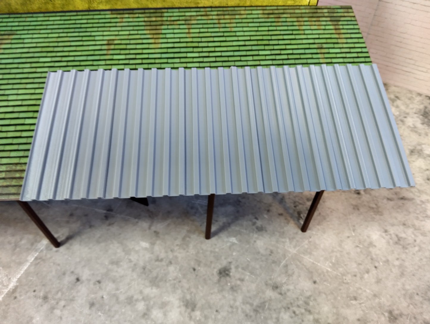 Corrugated roofing sheets 1/18 scale Diorama building parts Metal roof panels