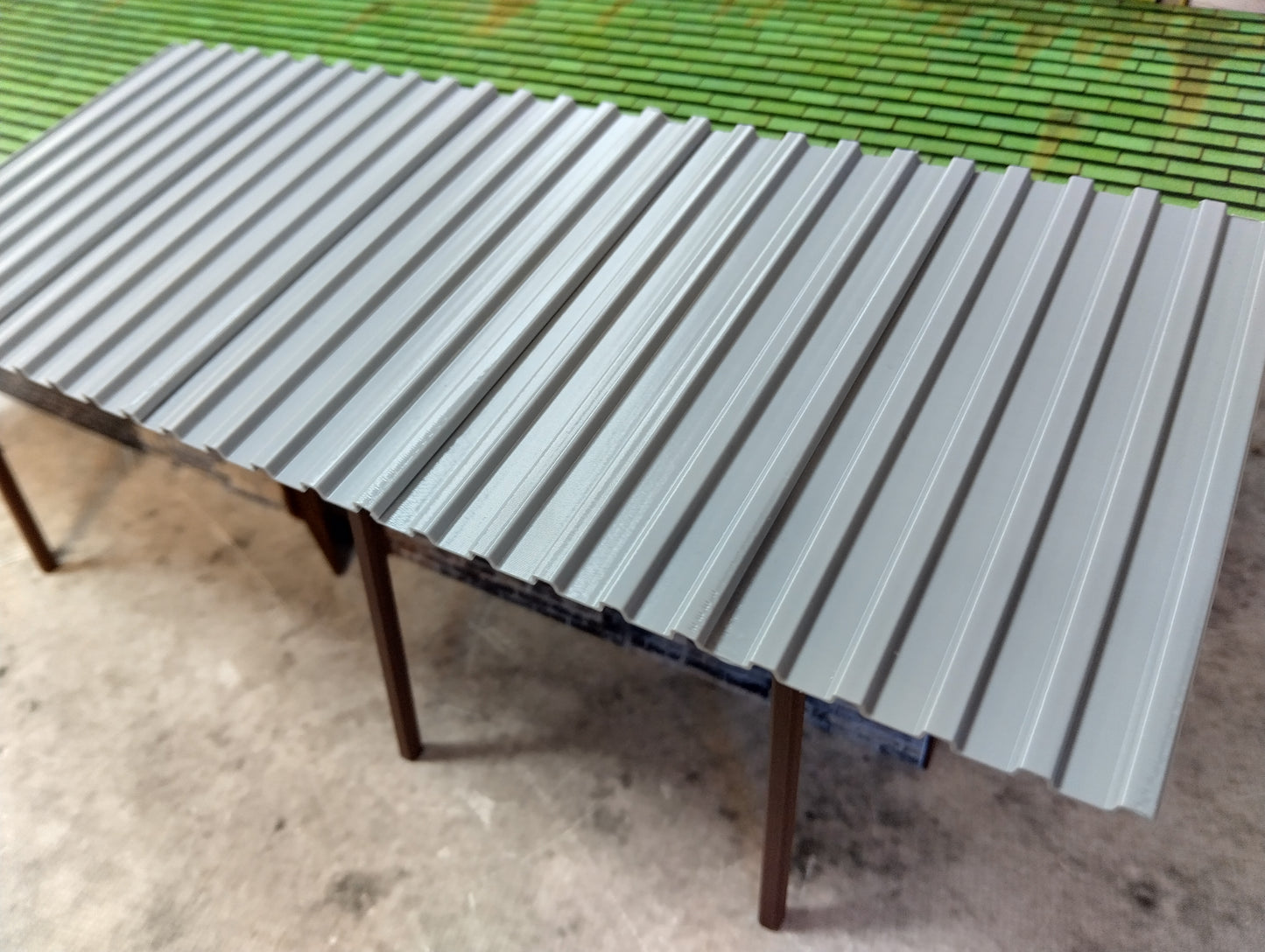 Corrugated roofing sheets 1/18 scale Diorama building parts Metal roof panels
