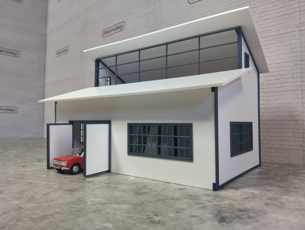Model Car Display Building DIY Auto garage building 1/43 Model cars display Diorama model kit Sca ...