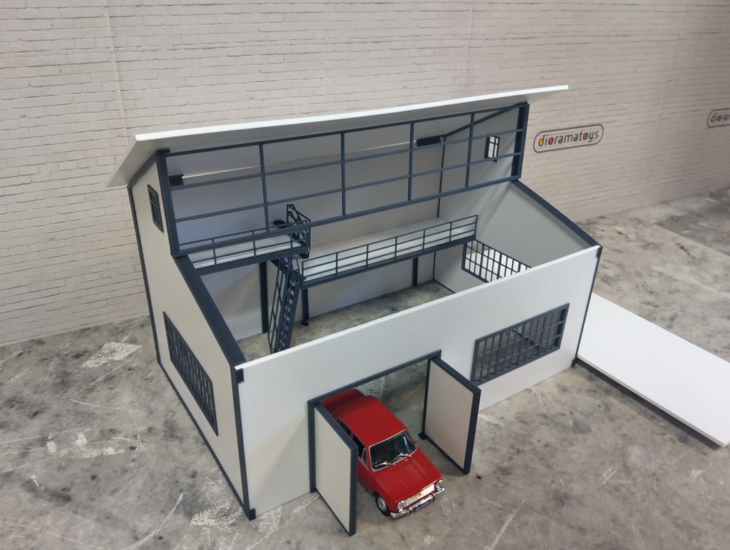 Model Car Display Building DIY Auto garage building 1/43 Model cars display Diorama model kit Sca ...