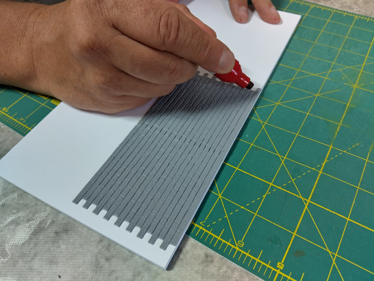 Brick wall sheets 1/18 scale Diorama model making Display decoration Size 1:18