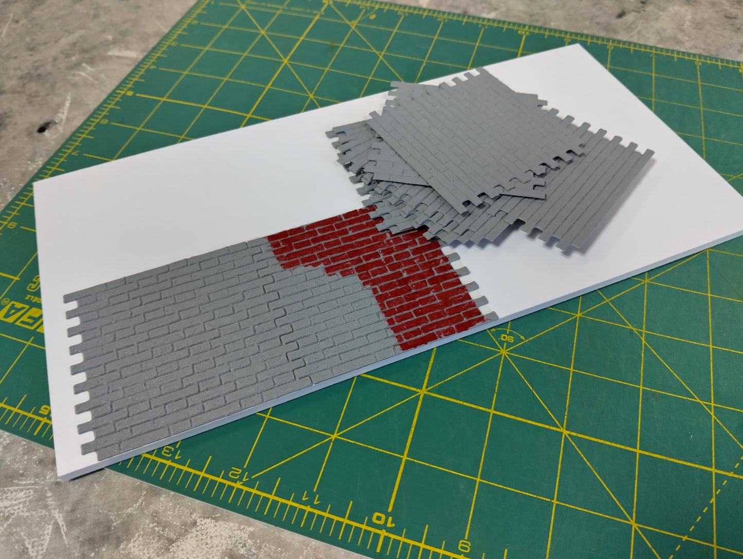 Brick wall sheets 1/18 scale Diorama model making Display decoration Size 1:18