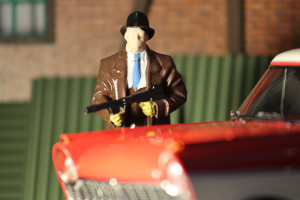 1:18 Mobster Figures – Set of 3 Gangster Miniatures Diorama Accessory SIZE 1/18