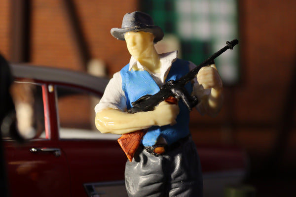 1:18 Mobster Figures – Set of 3 Gangster Miniatures Diorama Accessory SIZE 1/18