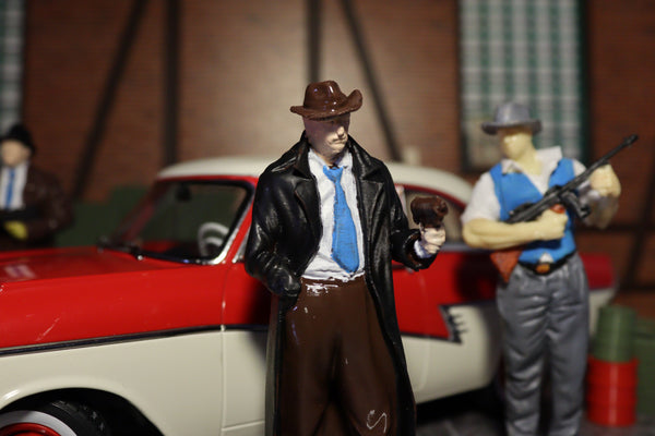 1:18 Mobster Figures – Set of 3 Gangster Miniatures Diorama Accessory SIZE 1/18