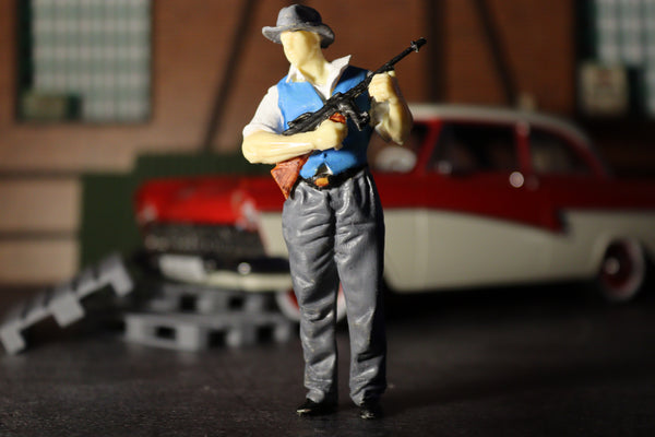 1:18 Mobster Figures – Set of 3 Gangster Miniatures Diorama Accessory SIZE 1/18