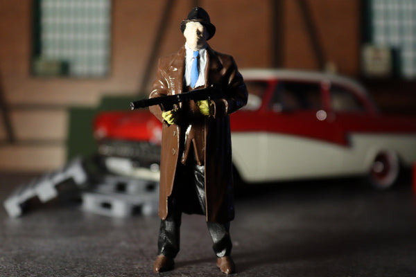 1:18 Mobster Figures – Set of 3 Gangster Miniatures Diorama Accessory SIZE 1/18
