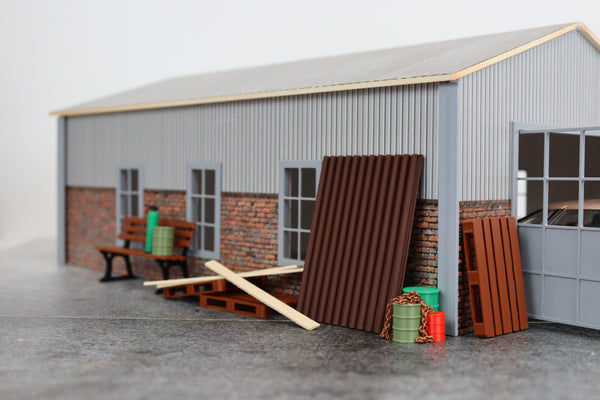 Hangar-Barn Garage Diorama Kit for Model Car Display Building 1:24 Scale 1/24