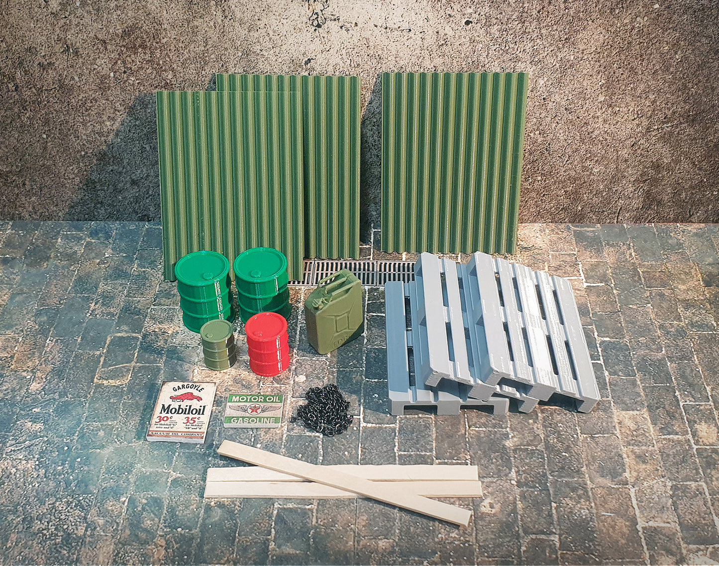 Model garage storage equipment