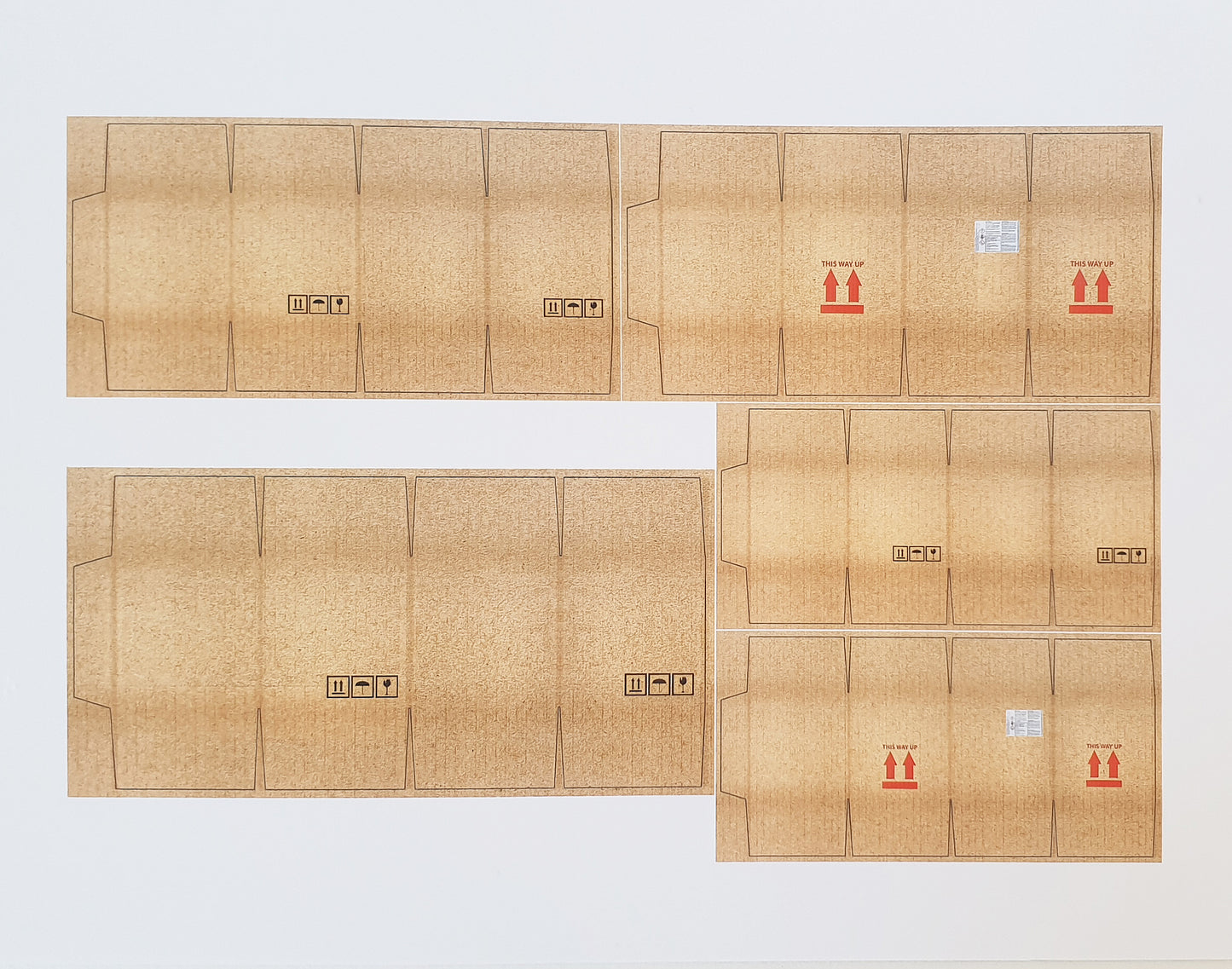 Diorama set of paper boxes/cartons. Scale 1:18, 1:24