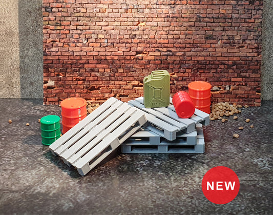 Pallet set for Diorama. Scale 1:18.