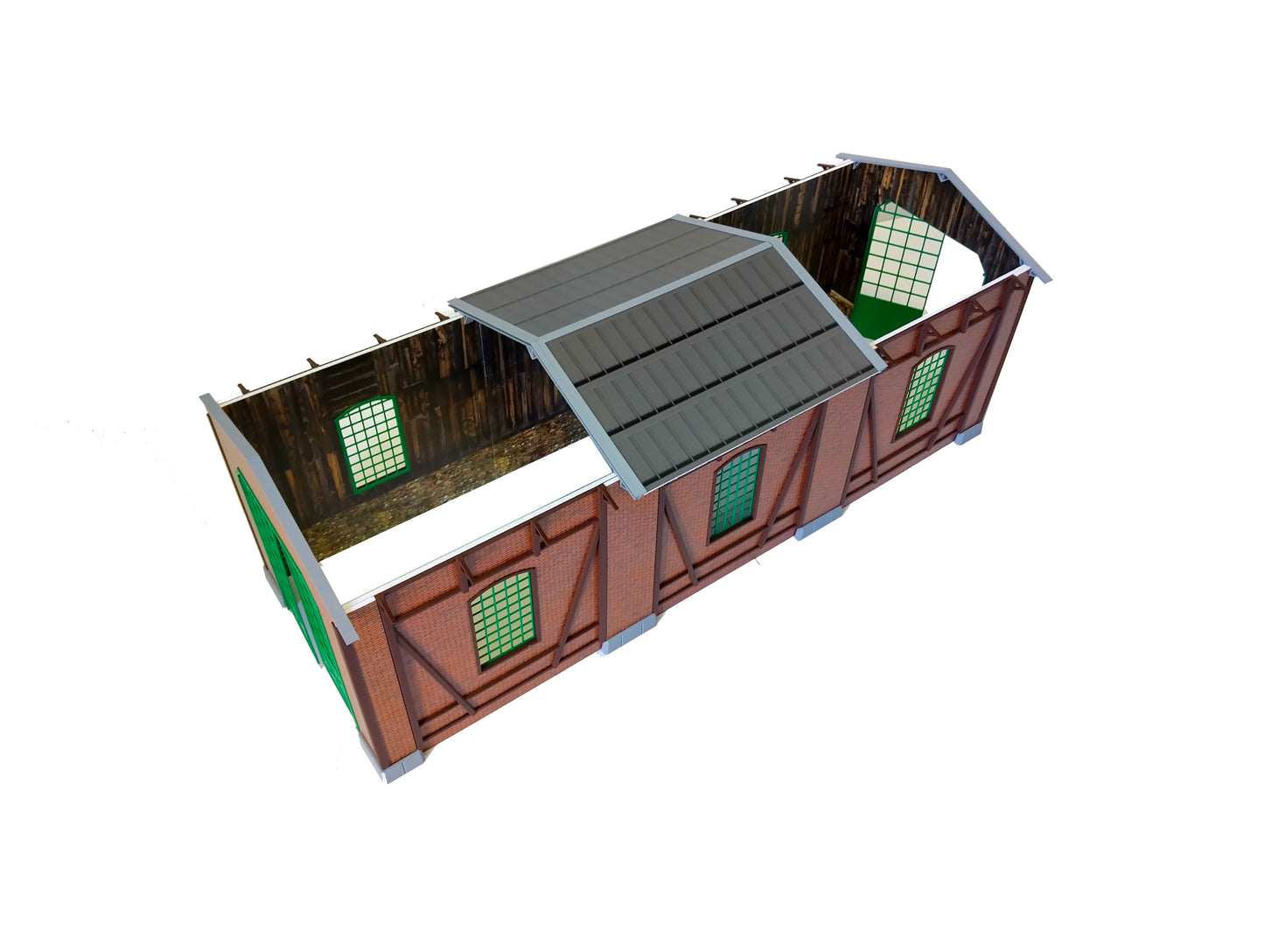 Loco shed model G gauge 1:22.5 scale Railroad diorama Railway Locomotive decor