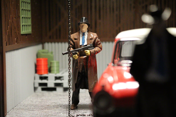 1:18 Mobster Figures – Set of 3 Gangster Miniatures Diorama Accessory SIZE 1/18
