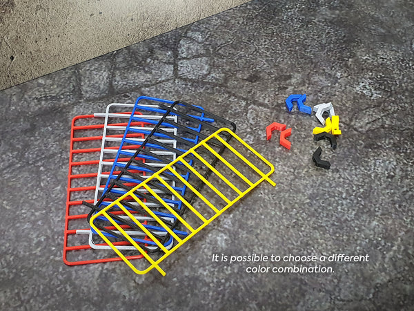 Set of 4 crowd control barriers. Scale 1:18