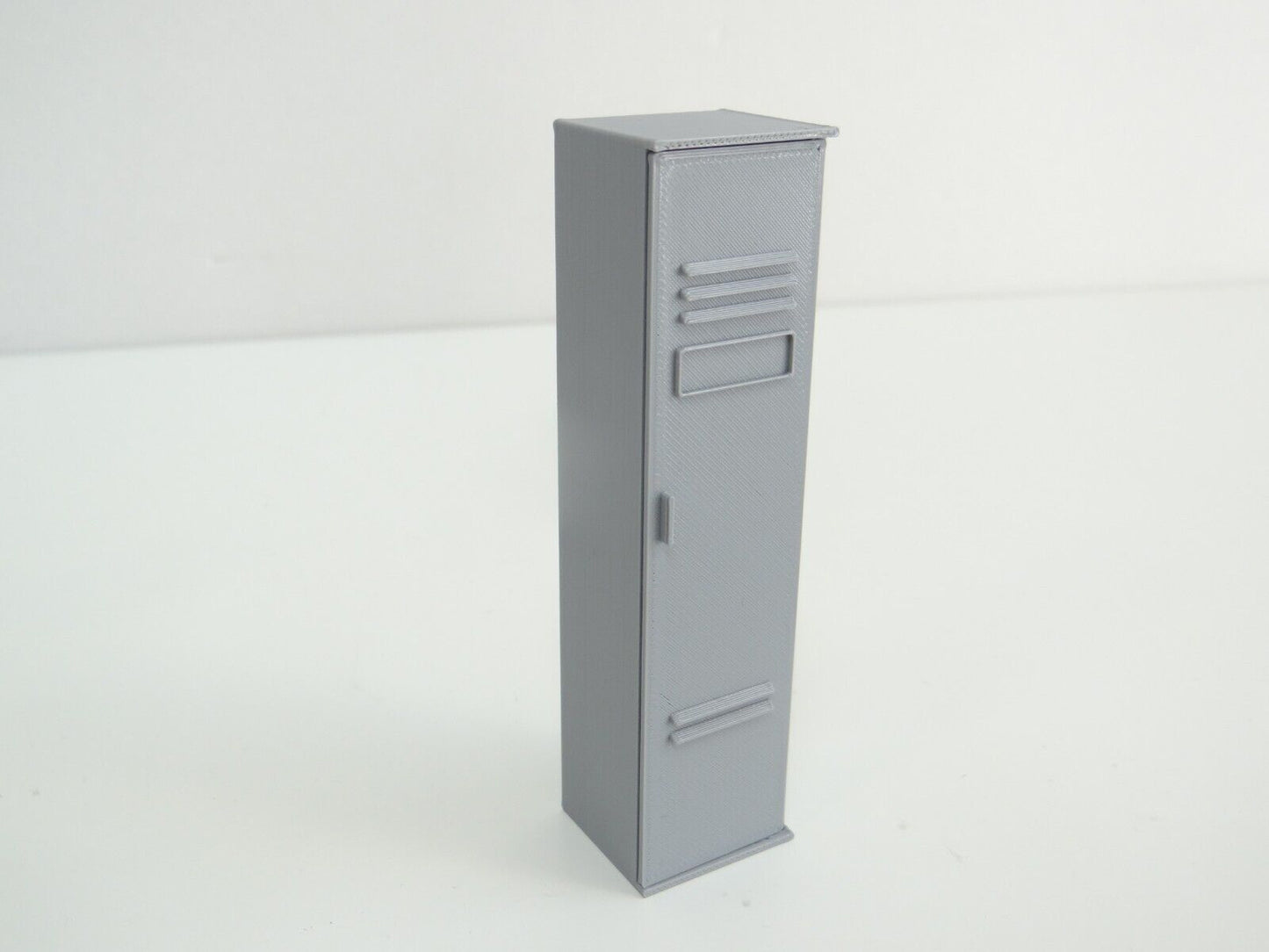 Single locker shelf. Scale 1:18. Garage miniature furniture. Diorama parts.