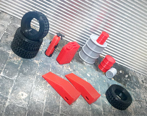 Miniature auto service equipment for diorama displays