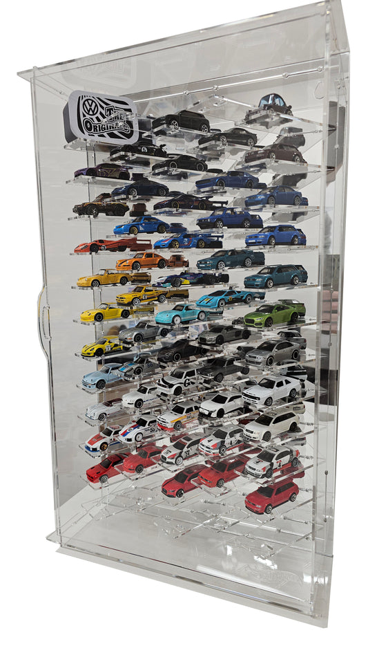 Die-cast cars display case Scale 1:60 1:64 Model car showcase Mirrored back vitrine