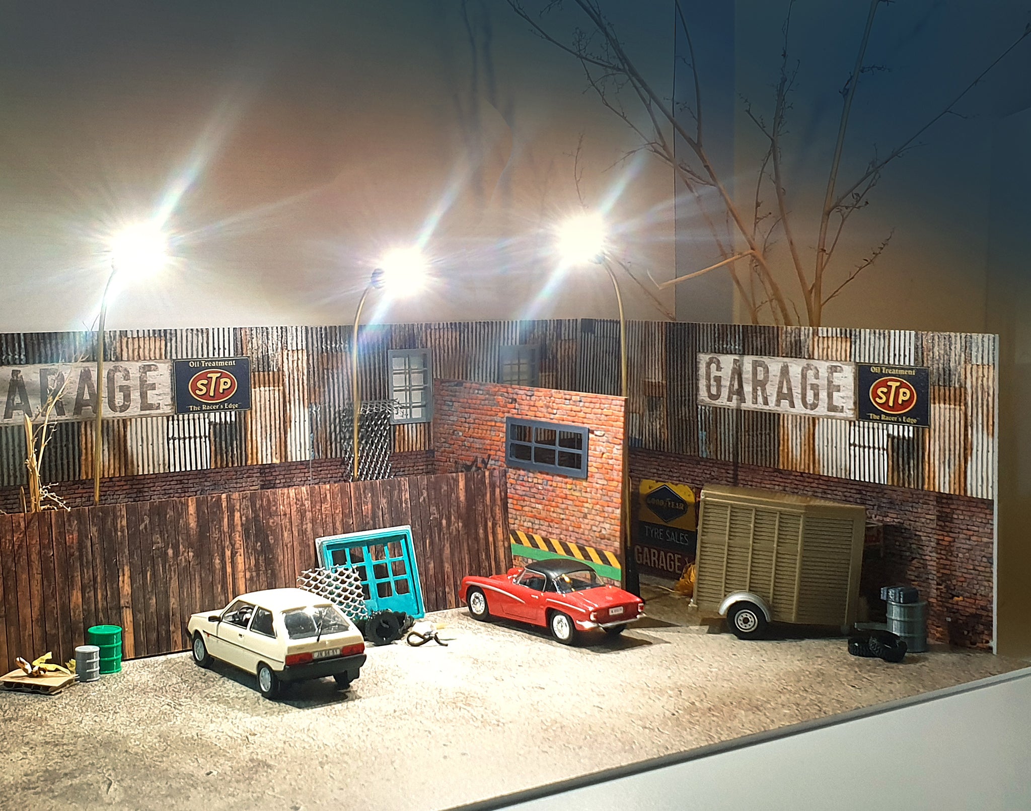 ☆ Garage Diorama Item SBC　　　　　　　　　　【限定品】 TARMAC WORKS PARTS64 1/64 Pit Garage Diorama HKS (No model
