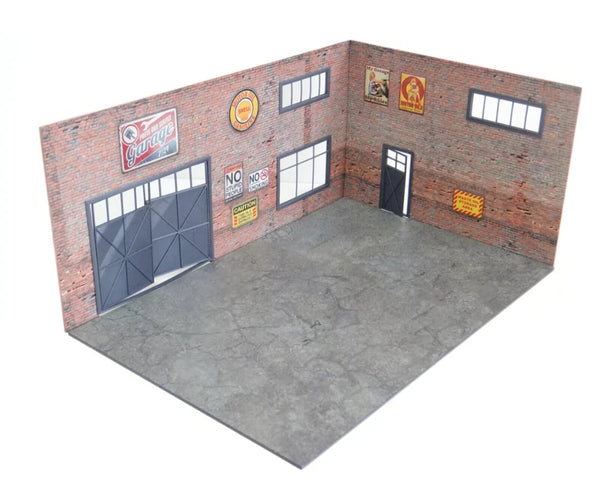 Two-floors auto garage scene Model cars display Size 1/24 Diorama kit 1:24 scale