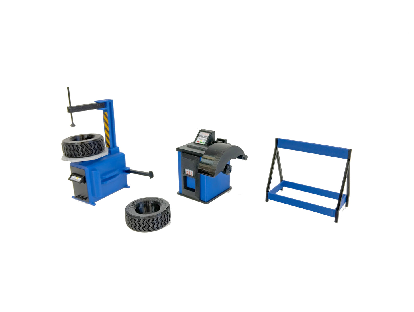 Tyre service equipment Tire shop tools 1:18 scale Model car display decoration