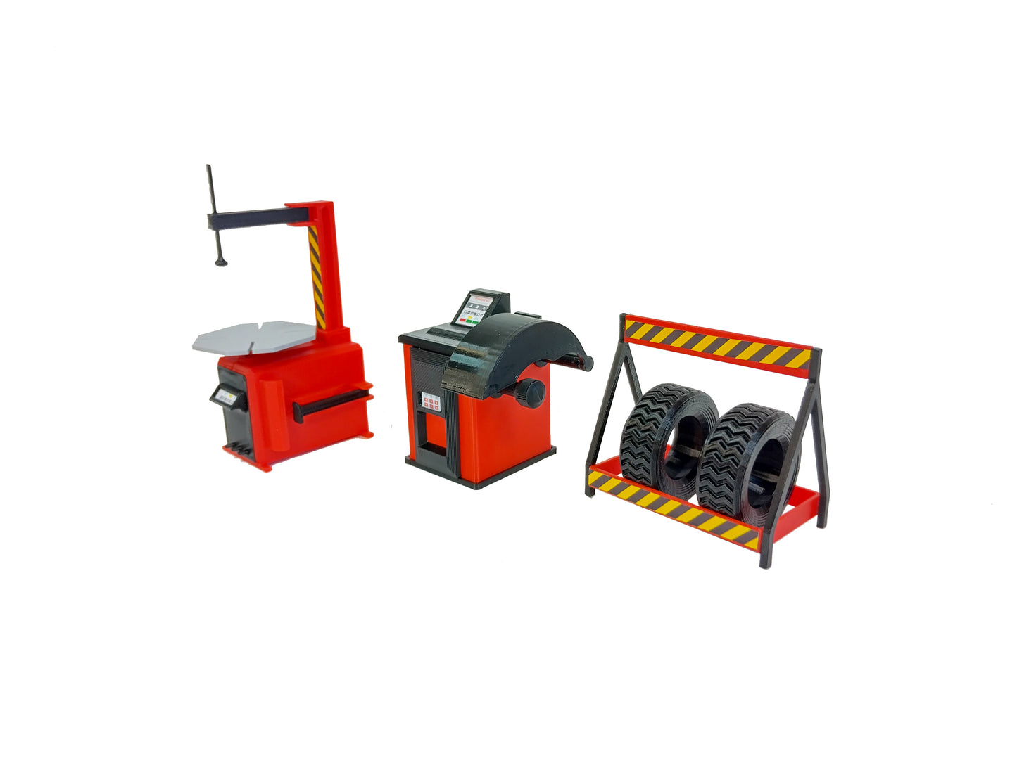 Tyre service equipment Tire shop tools 1:18 scale Model car display decoration
