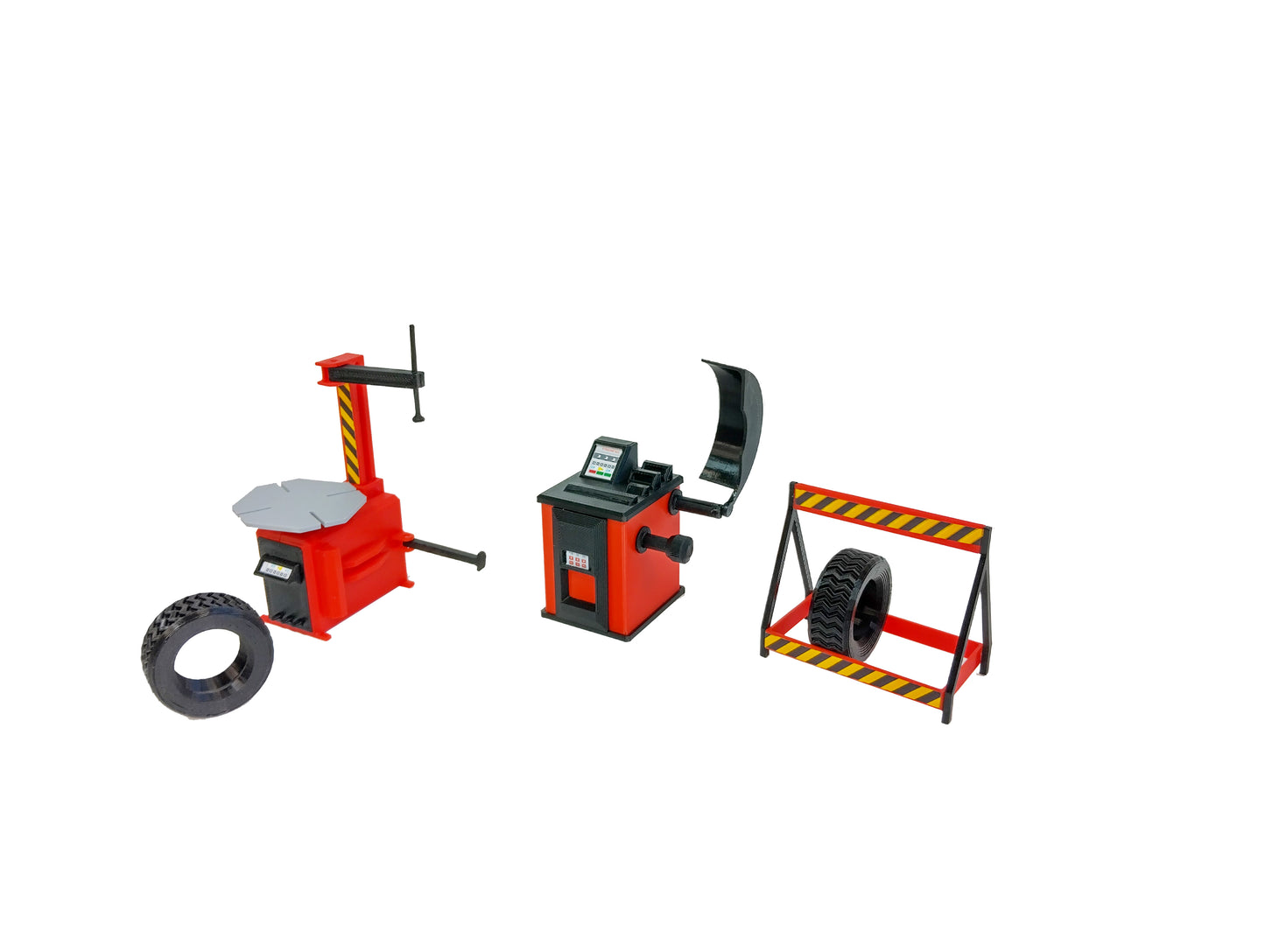 Tyre service equipment Tire shop tools 1:18 scale Model car display decoration
