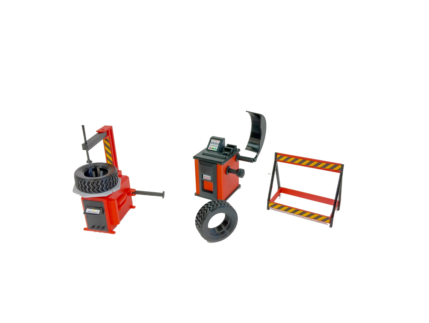 Tyre service equipment Tire shop tools 1:18 scale Model car display decoration