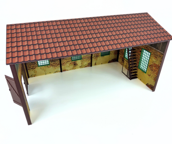 Barn Garage 1:18 Scale Diorama Kit for Diecast Model Car Display Vehicles