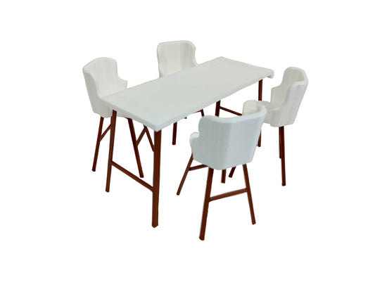 1:18 scale miniature table and chairs set