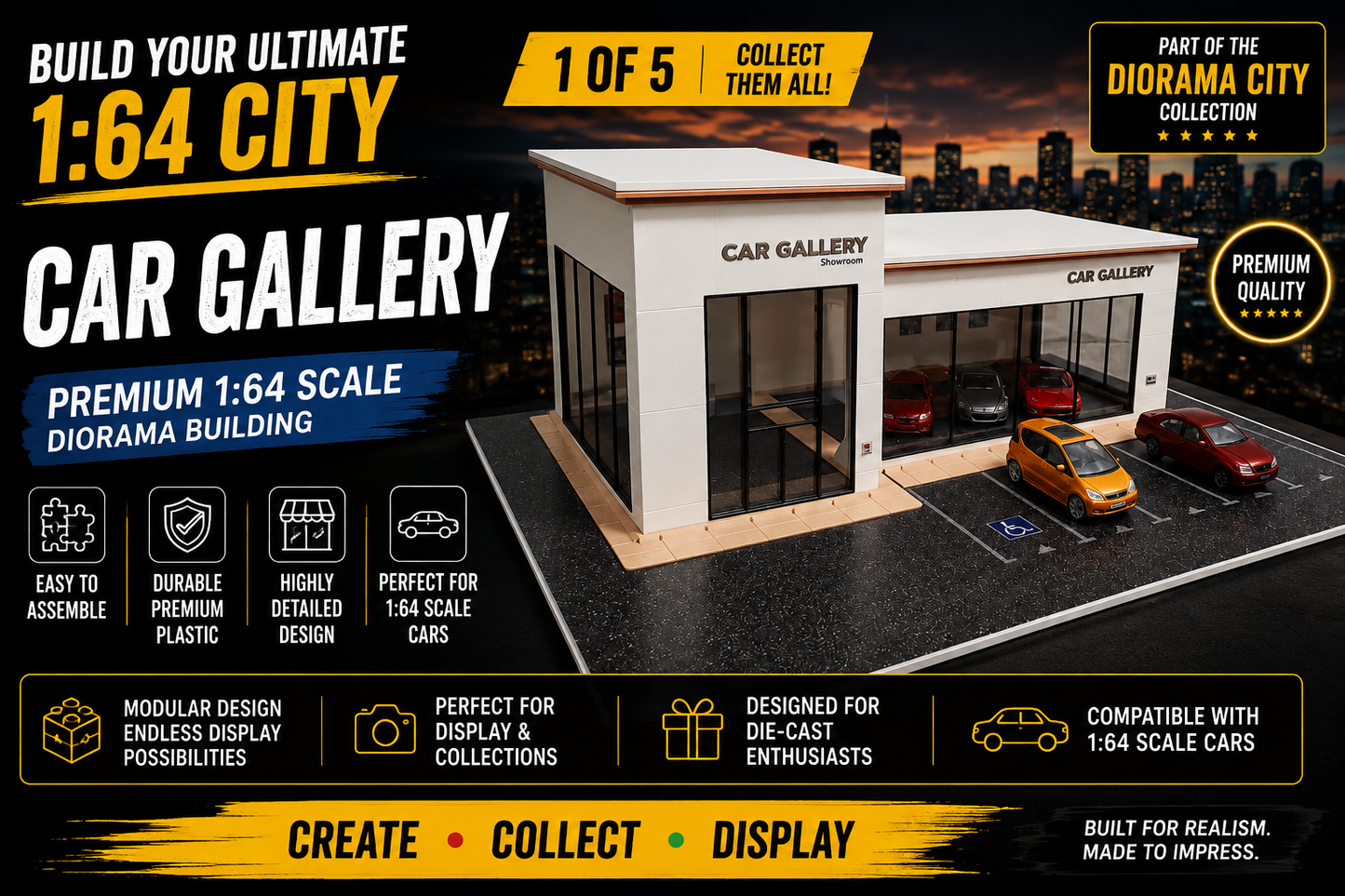 Wholesale Set of 10 – 1:64 Scale Diorama City Complete Sets