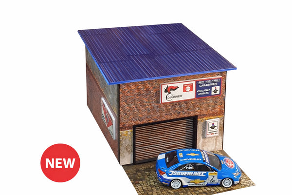 1:43 Diorama Carabinieri Garage Model car display, Diorama car Display