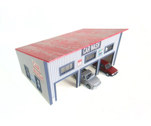 1:43 Scale Car Wash Diorama Kit – Model Car Display Decor
