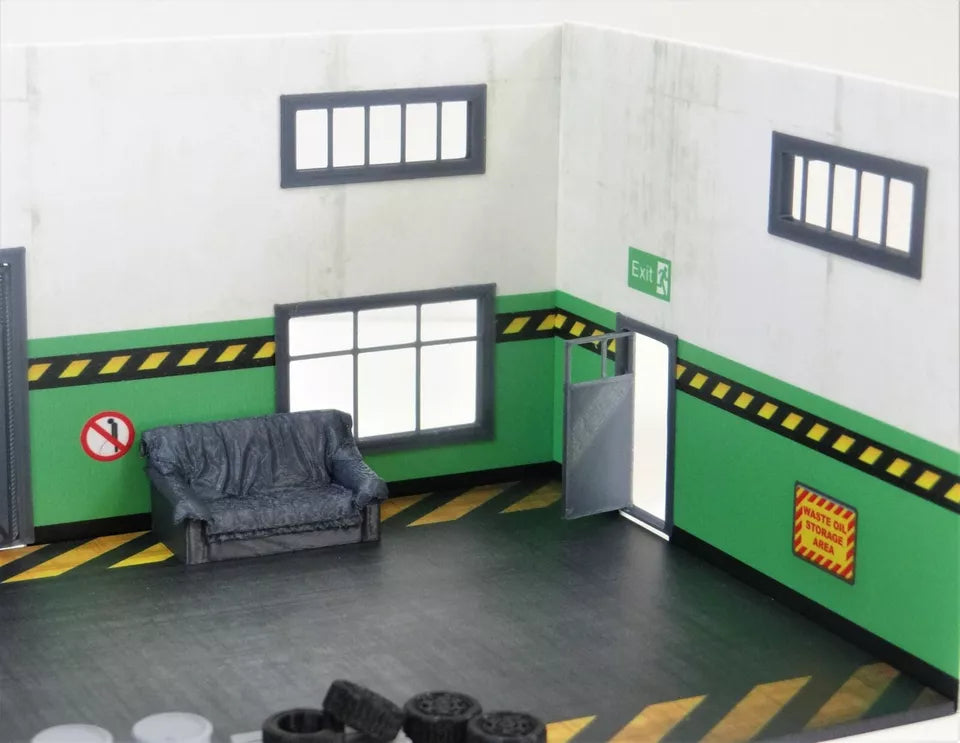 Inside view of windows door and furniture


