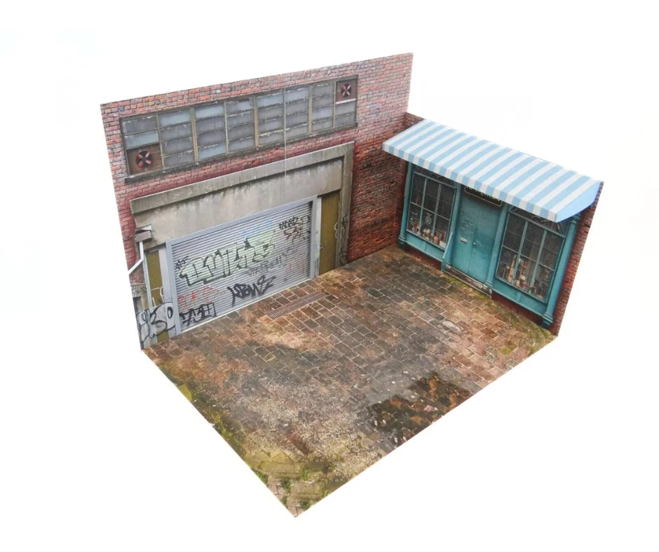 1:18 Scale Street Store Diorama Kit – Model Car Display Scene Garage