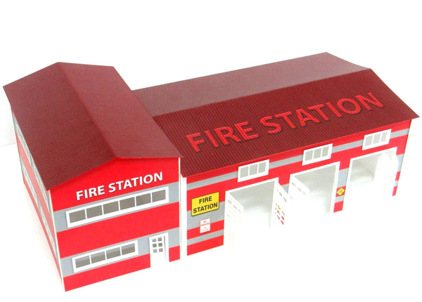 Scale 1:43 Fire station set Diorama model kit Display decoration Fire department miniature model