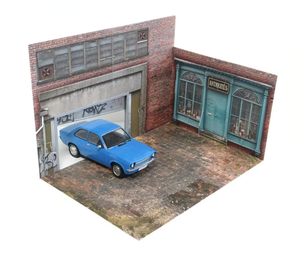 1:18 Scale Street Store Diorama Kit – Model Car Display Scene Garage