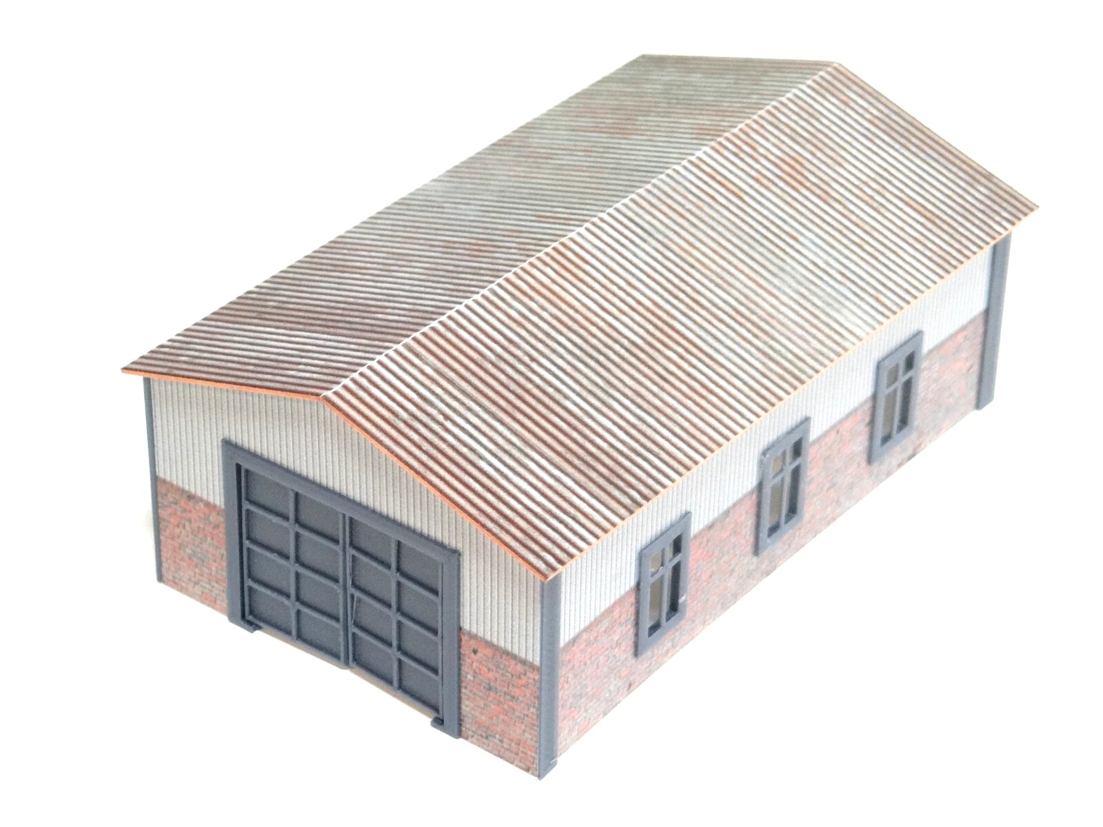 Hangar-Barn Style Car Garage Diorama Kit – Scale 1:60–1:64