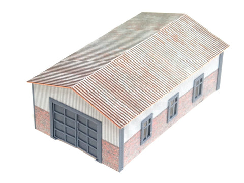 Hangar-Barn Style Car Garage Diorama Kit – Scale 1:60–1:64