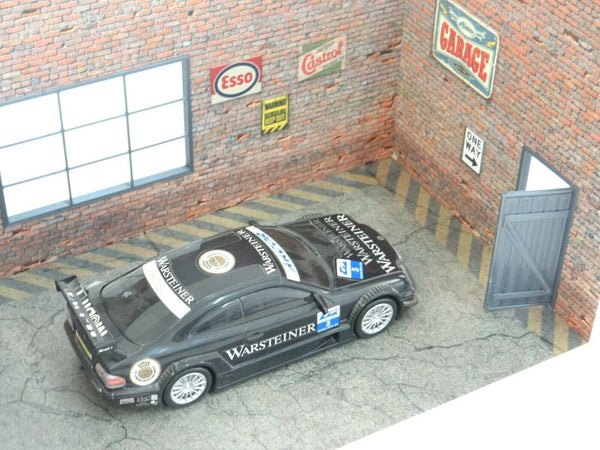 Three walls brick car garage Scale 1:24 Diorama model kit Size 1/24