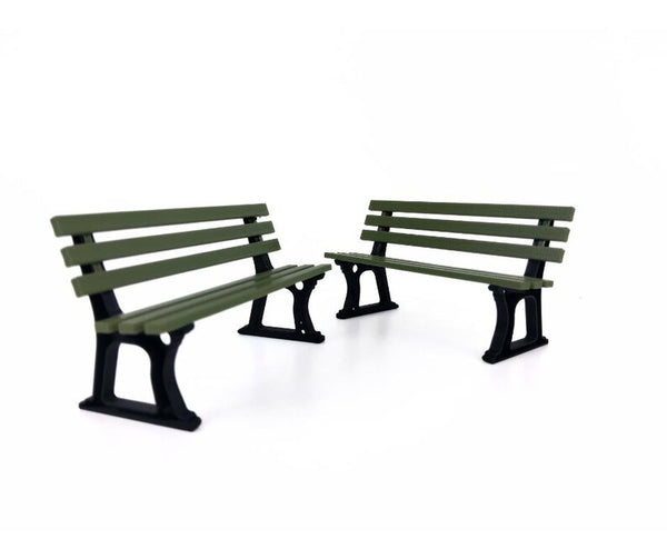Street Benches 1:18 Scale – Diorama Park and Garden Scene Decoration Parts 1/18