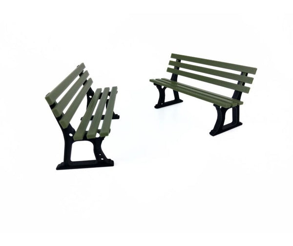 Street Benches 1:18 Scale – Diorama Park and Garden Scene Decoration Parts 1/18