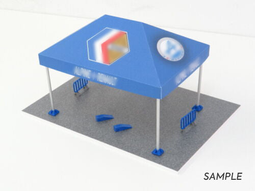Scale 1:43 Sports car rally tent with parking base Display Diorama model kit