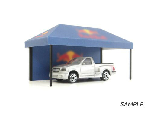 Scale 1:43 Diorama rally tent Sports car tent display Racetrack decoration