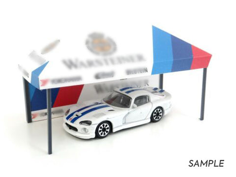 Scale 1:43 Diorama rally tent Sports car model display Diorama model kit